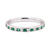 Image 2 : 0.51 ctw Emerald and Diamond Ring - 14KT White Gold