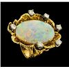 Image 5 : 8.75 ctw Opal and Diamond Ring - 14KT Yellow Gold