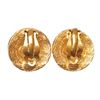 Image 4 : Chanel Gold CC Round Disk Logo Vintage Clip On Earrings