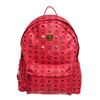 Image 1 : MCM Red Visetos Coated Canvas Studded Large Backpack