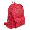 Image 3 : MCM Red Visetos Coated Canvas Studded Large Backpack