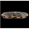 Image 2 : 14KT Yellow Gold 7.45 ctw Ruby and Diamond Bracelet