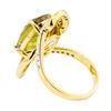 Image 3 : 11.10 ctw Cgreen Zircon And Diamond Ring - 18KT Yellow Gold