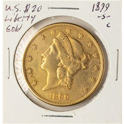 1899-S $20 Liberty Head Double Eagle Gold Coin