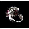 Image 3 : 11.08 ctw Tourmaline Ring - 14KT White Gold