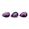 Image 1 : 18.70 ctw. Natural Pear Cut Amethyst Parcel of Three