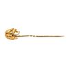 Image 1 : Horseshoe and Clover Stick Pin - 10KT Rose Gold