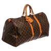 Image 2 : Louis Vuitton Monogram Canvas Leather Keepall 55 cm Duffle Bag Luggage