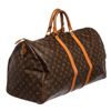 Image 3 : Louis Vuitton Monogram Canvas Leather Keepall 55 cm Duffle Bag Luggage