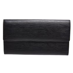 Louis Vuitton Black Epi Leather Porte Monnaie Long Wallet