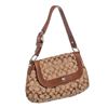 Image 2 : Coach Brown Monogram Canvas Leather Trim Shoulder Bag