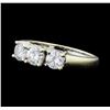 1.00 ctw Diamond Three Stone Ring - 14KT White Gold