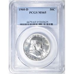 1960-D FRANKLIN HALF DOLLAR PCGS MS-65
