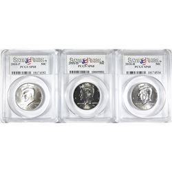 2010-P & 2- 2010-D KENNEDY HALVES PCGS SP-68