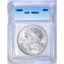 1889 MORGAN DOLLAR  ICG MS-62