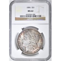 1896 MORGAN DOLLAR, NGC MS-62