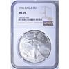 Image 1 : 1996 AMERICAN SILVER EAGLE, NGC MS-69 KEY DATE!