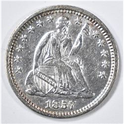 1857-O SEATED LIBERTY HALF DIME  CH AU