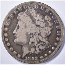 1892-CC MORGAN DOLLAR  VG