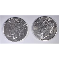 (2) 1926 PEACE DOLLARS  AU/BU
