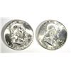 Image 2 : BU ROLL OF 1962-D FRANKLIN HALF DOLLARS