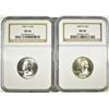 Image 1 : 1947-D,S WASHINGTON QUARTERS NGC MS-66