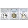 Image 1 : 3 PCGS GRADED FRANKLIN HALVES