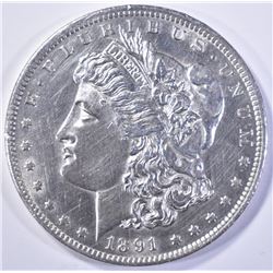 1891-CC  MORGAN DOLLAR  BU CLEANED