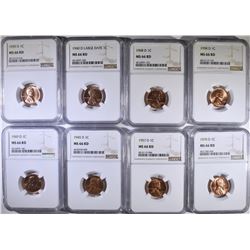 8-D MINT LINCOLN CENTS NGC MS66 RED: