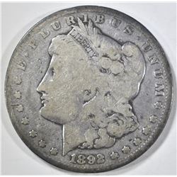 1892-CC MORGAN DOLLAR, VG