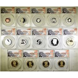 2015-S 14-COIN SILVER PROOF SET  ANACS PR-70 DECAM