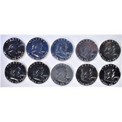 5-1961 & 5-1962 PROOF FRANKLIN HALF DOLLARS