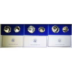 3-PROOF 1986 2-PIECE STATUE OF LIBERTY SETS
