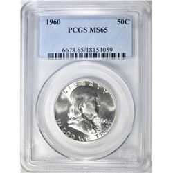 1960 FRANKLIN HALF DOLLAR PCGS MS-65