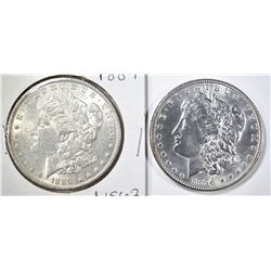 1889 & 1896 CH BU MORGAN DOLLARS