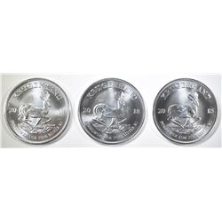 3-2018 BU S. AFRICA 1oz SILVER KRUGERRANDS