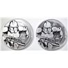 Image 1 : 2-2019 NIUE 1oz SILVER CLONETROOPER COINS