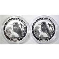 2-2019 AUSTRALIAN 1oz SILVER KOOKABURRA COINS