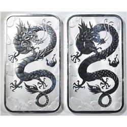 2-2019 PERTH MINT 1oz SILVER RECTANGULAR COINS