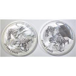 2-2018 KOREAN 1oz SILVER ZI:SIN CANIS COINS