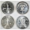 Image 2 : 4-DIFFERENT 1oz .999 SILVER ROUNDS