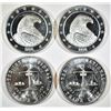 Image 1 : 4-1986 BALD EAGLE 1oz .999 SILVER ROUNDS