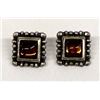 Image 1 : Estate Pewter and Amber Earrings