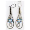 Image 1 : Native American Navajo Liquid Silver Earrings