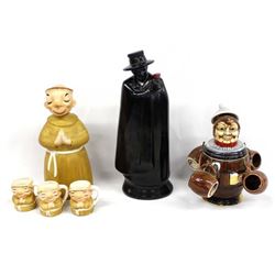 3 Character Ceramic Whiskey Decanters