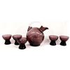 Image 1 : Rare Cambridge Amethyst Tilt Decanter & Cordials