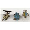 Image 1 : 3 Native American Sterling Silver Owl Rings