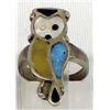 Image 2 : 3 Native American Sterling Silver Owl Rings