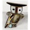 Image 4 : 3 Native American Sterling Silver Owl Rings