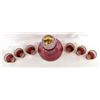 Image 2 : Pink Cranberry Flash Gold Gilt Glass Decanter